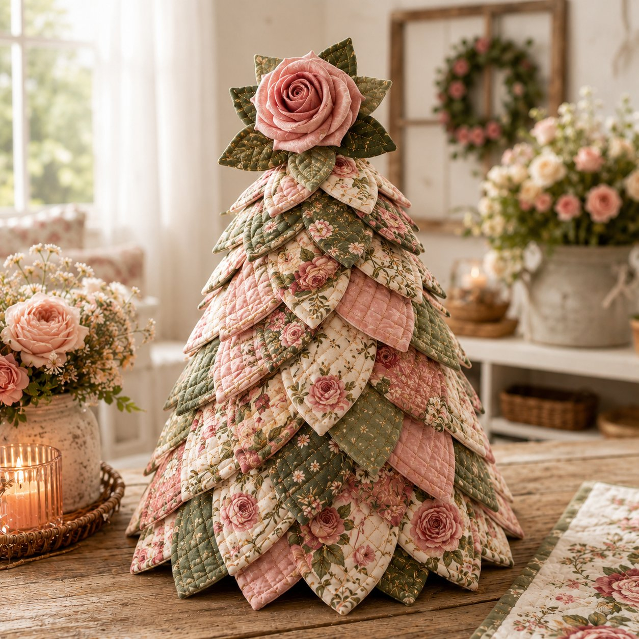 🔥🌻Sunflower Bee Garden Tree DIY Kit-Handmade Fabric Tabletop Tree Decor