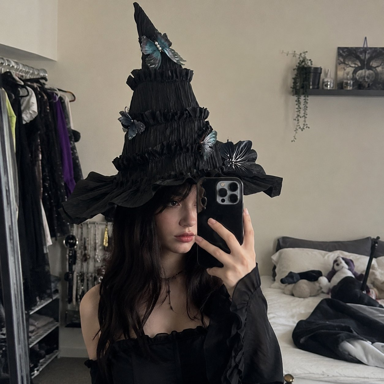🖤 Gothic Butterfly Witch Hat™