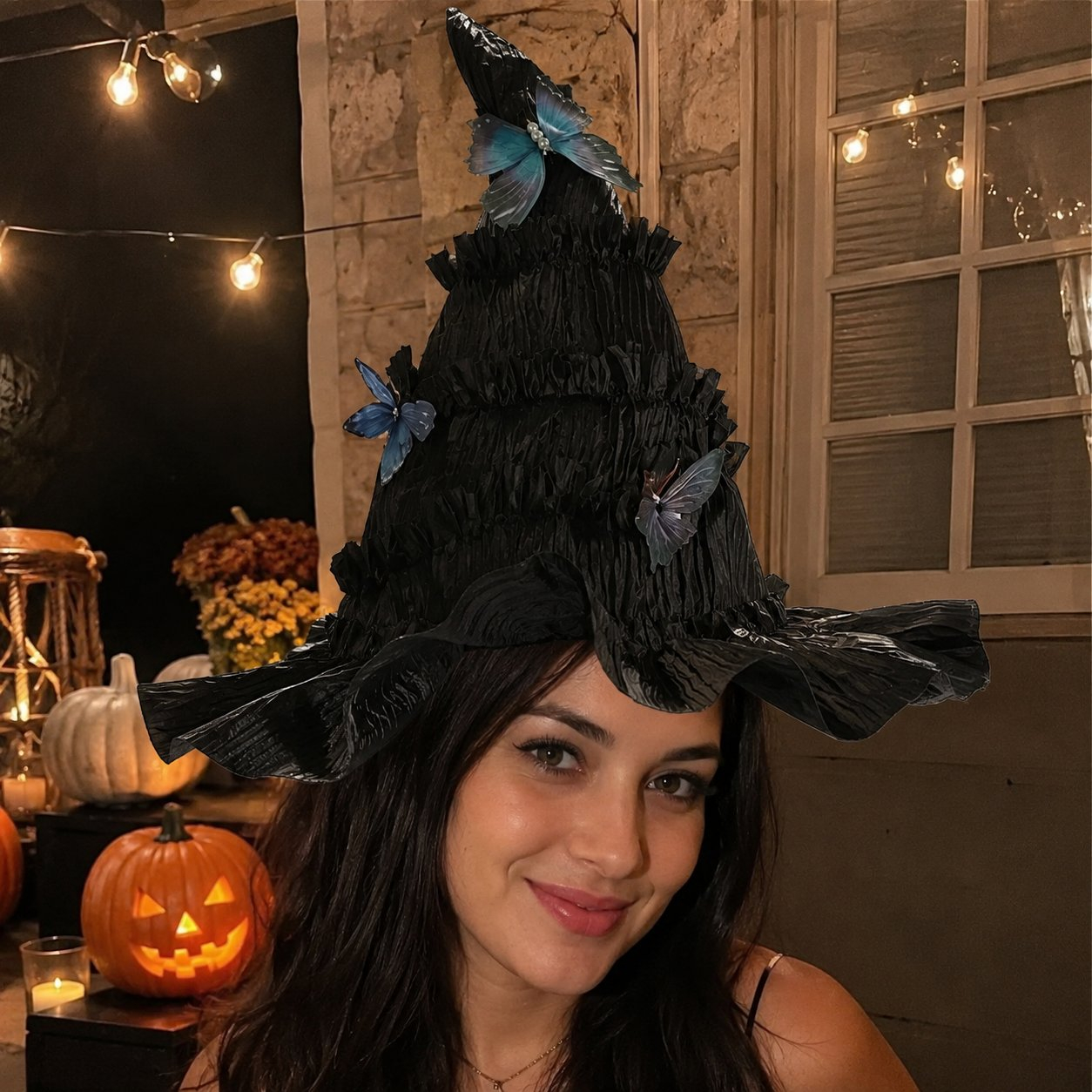 🖤 Gothic Butterfly Witch Hat™
