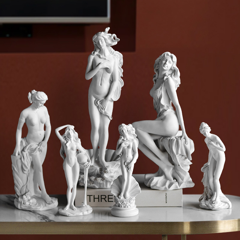 Nordic minimalist Venus statue decoration, suitable for home entryway art studio sketches, resin craft ornaments.-vidsheer