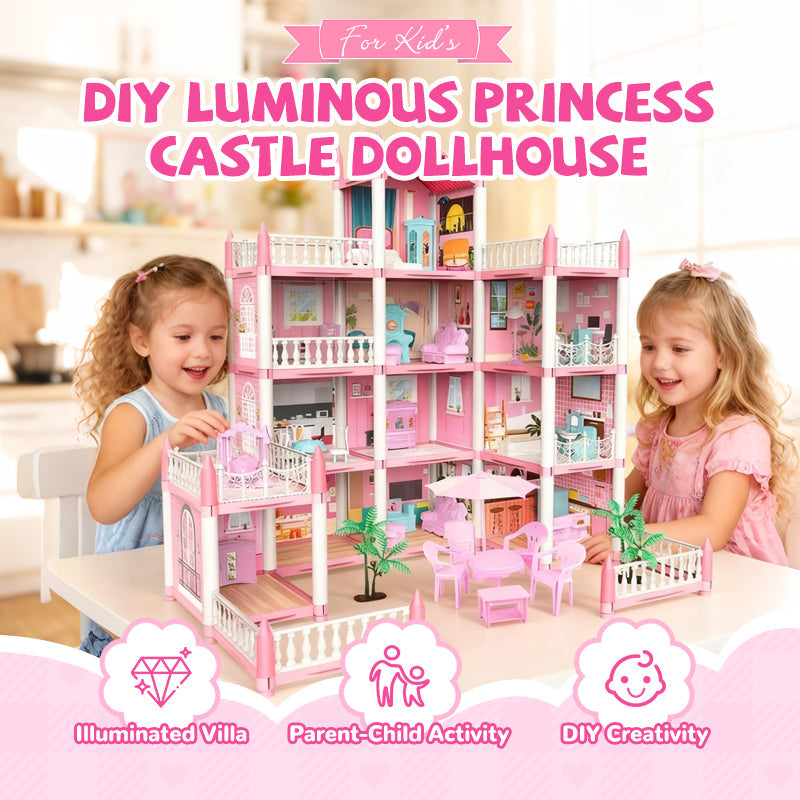 DIY Luminous Princess Castle Dollhouse