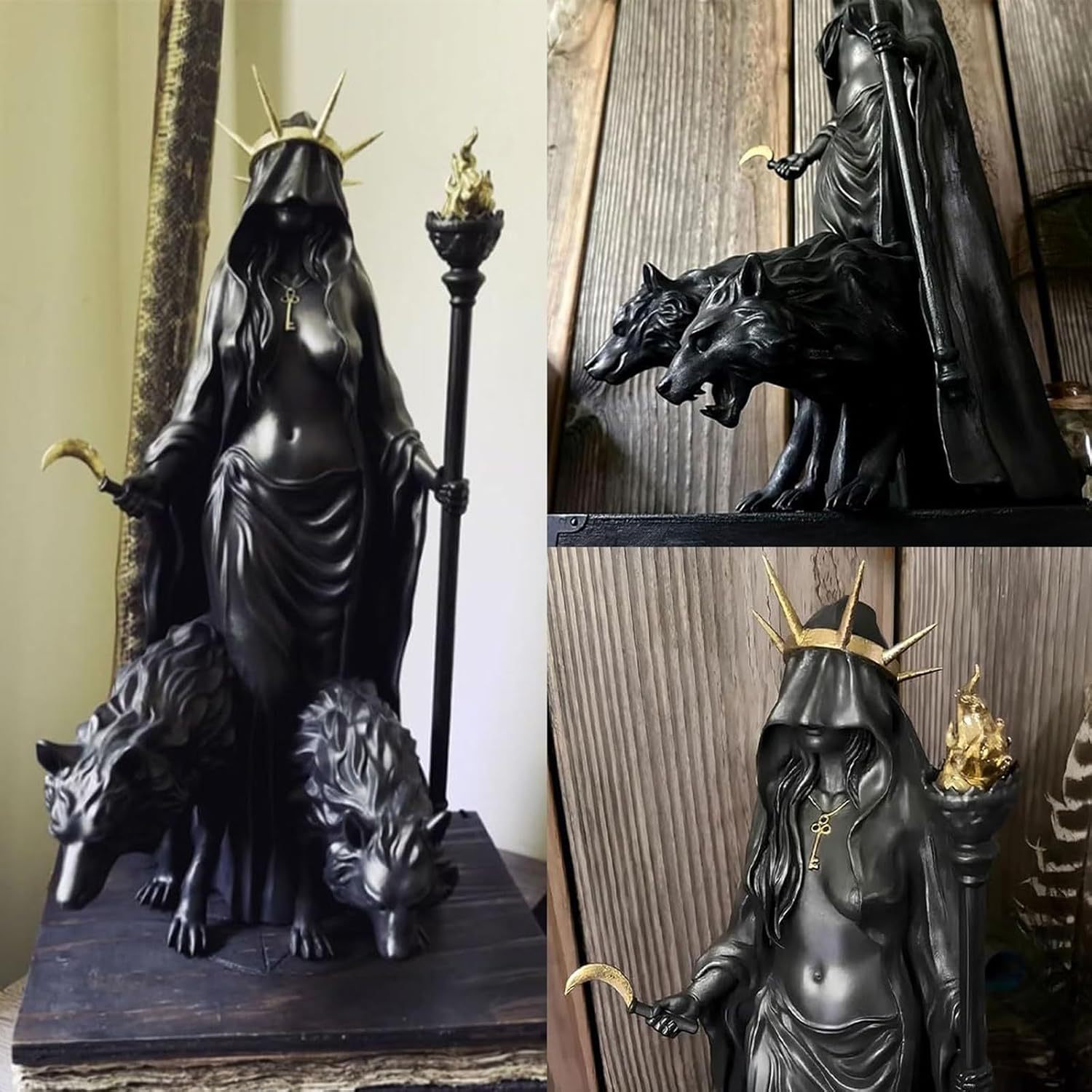 Witch Statue Halloween Resin Ornament Home Decoration Night Witch Ornament