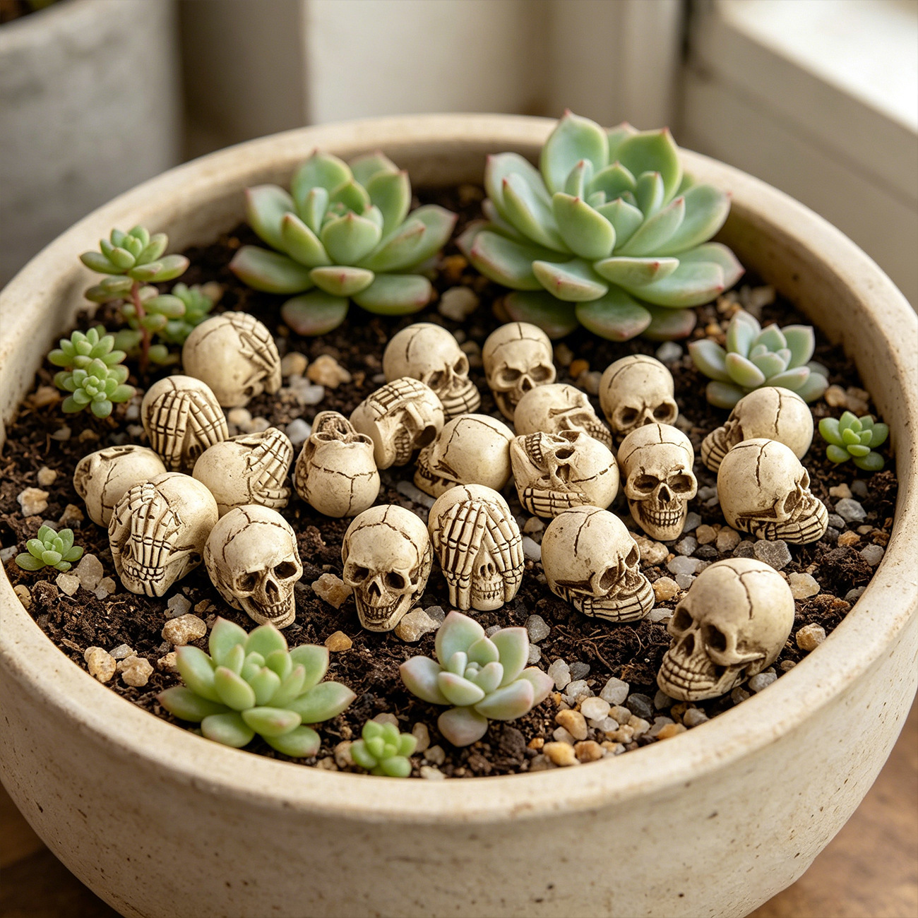 Miniature Skull Set of 20 Halloween Decorations and Ghost Festival Atmosphere Ornaments