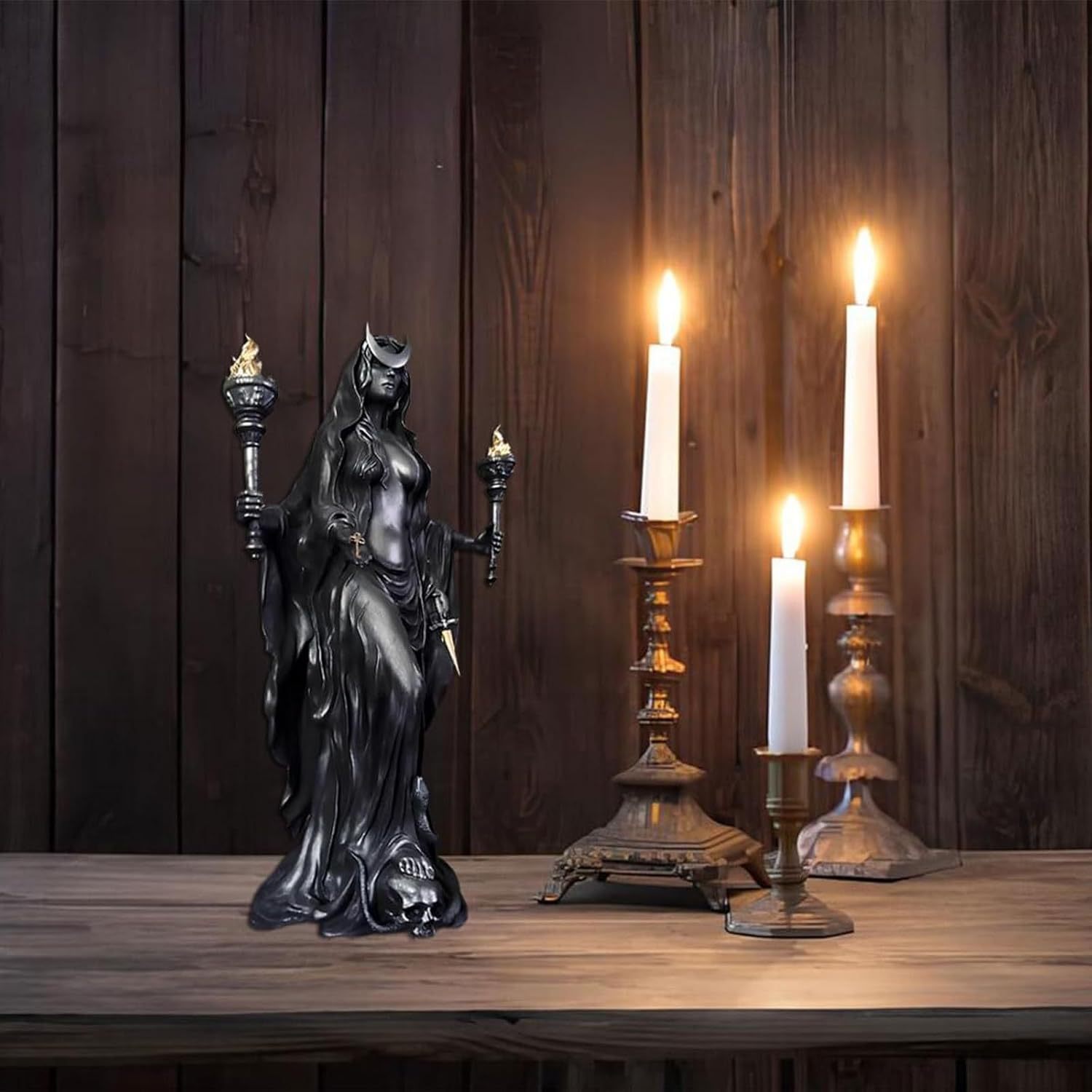 Witch Statue Halloween Resin Ornament Home Decoration Night Witch Ornament
