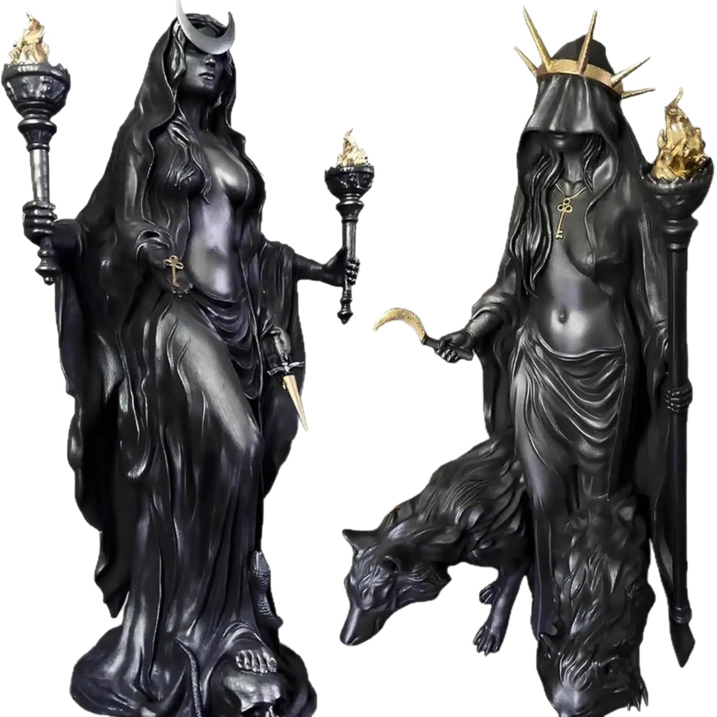 Witch Statue Halloween Resin Ornament Home Decoration Night Witch Ornament