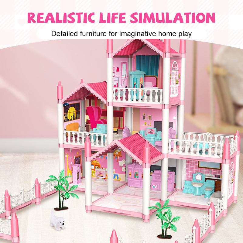 DIY Luminous Princess Castle Dollhouse