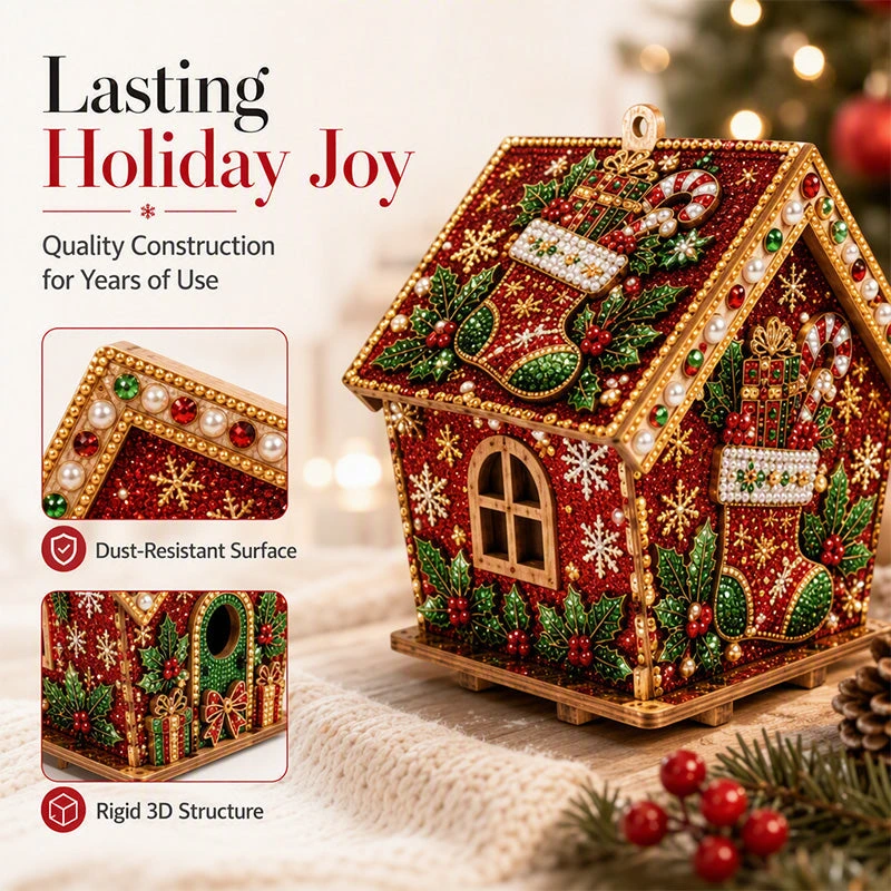🎄✨ DIY 3D Pearl Christmas Art Kit – Handmade Festive Decoration with 6 Holiday Designs