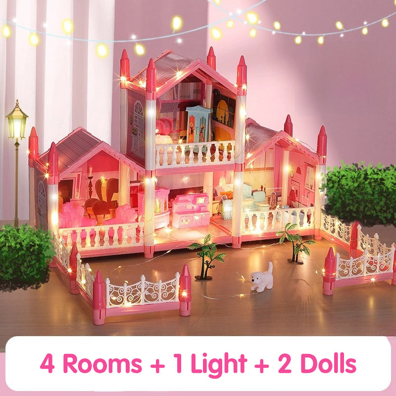 DIY Luminous Princess Castle Dollhouse