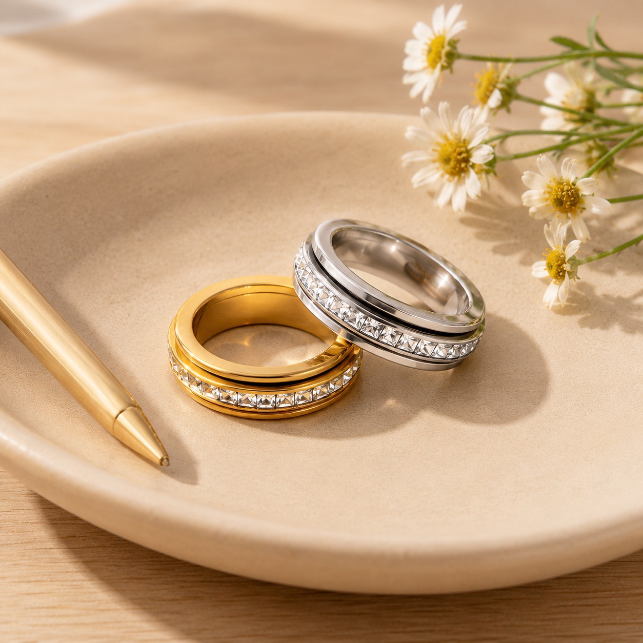 Serene Spin Anxiety Relief Fidget Spinner Ring
