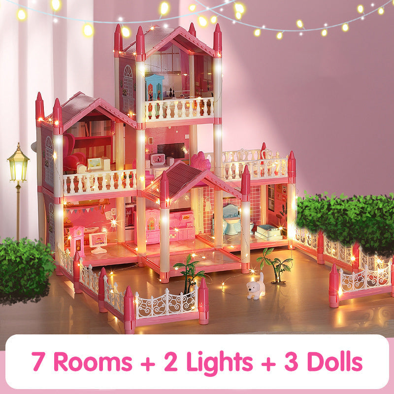 DIY Luminous Princess Castle Dollhouse