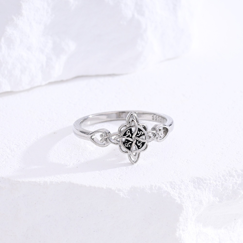 Sacred Guardian S925 Sterling Silver Celtic Witch Knot Ring