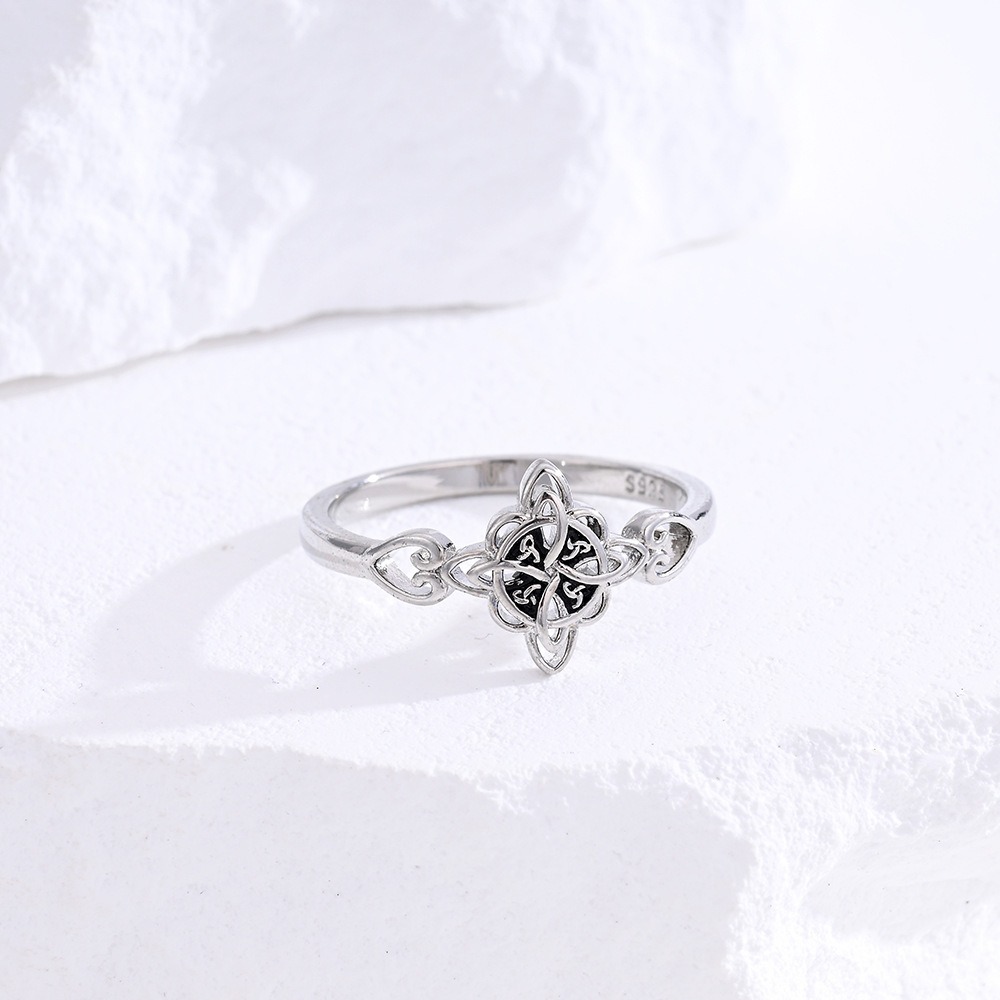 Sacred Guardian S925 Sterling Silver Celtic Witch Knot Ring