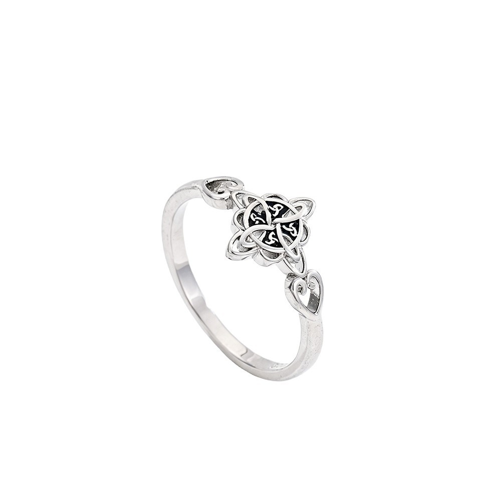 Sacred Guardian S925 Sterling Silver Celtic Witch Knot Ring