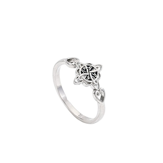 Sacred Guardian S925 Sterling Silver Celtic Witch Knot Ring