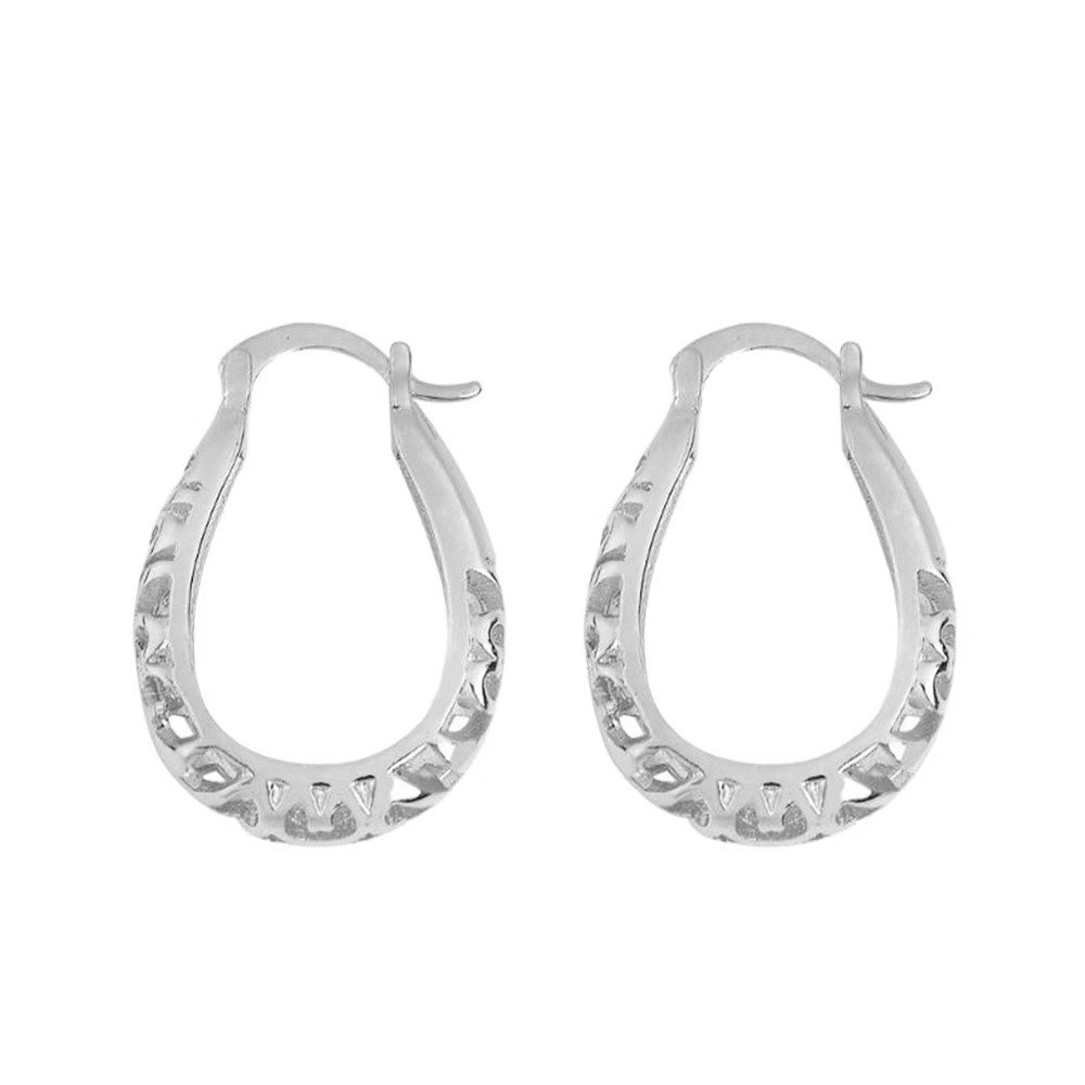 Celtic Vine S925 Silver Vintage Filigree Teardrop Hoop Earrings