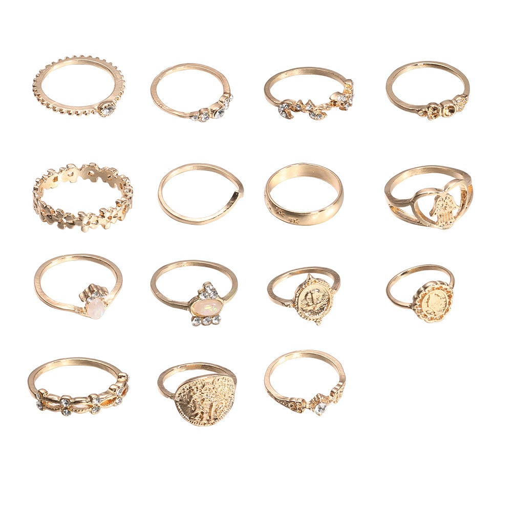 Mystic Retro Stacking Open Ring Set