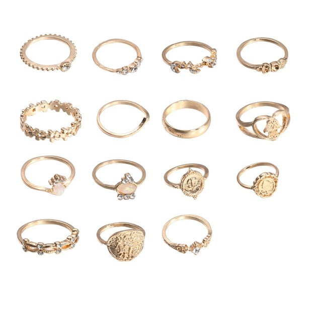 Mystic Retro Stacking Open Ring Set