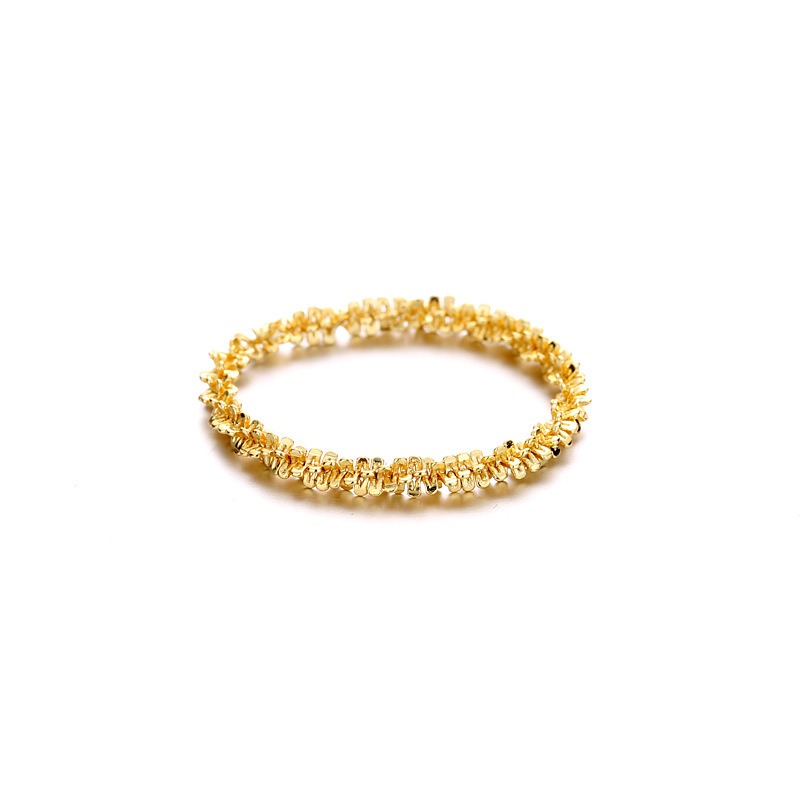 14K Gold S925 Silver Textured Soft Ring