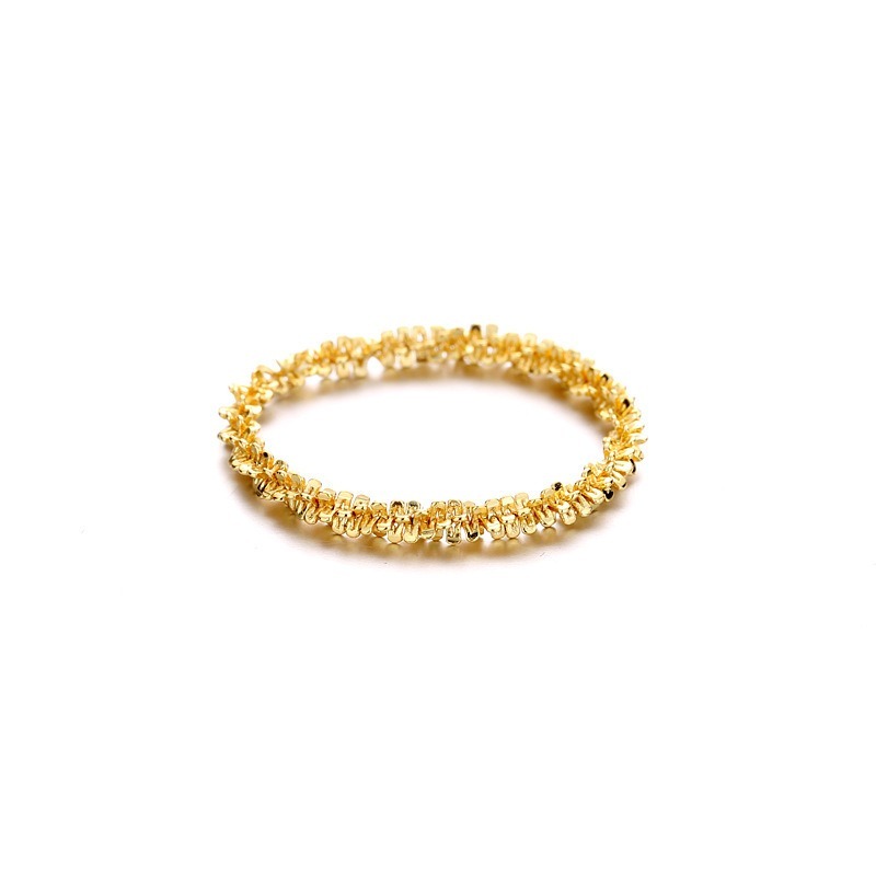 14K Gold S925 Silver Textured Soft Ring