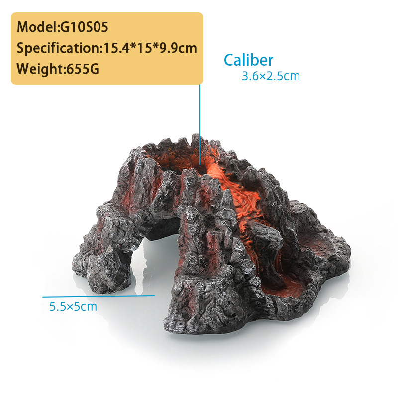 Volcano-shaped resin model (excluding oxygen pump)
