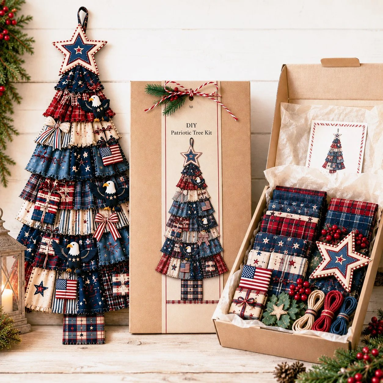 🔥😍Beginner-Friendly DIY Oversized Patchwork Christmas Tree Door Hanging Kit | Complete Kit with All Tools & Step-by-Step Guide Included 💕🎄