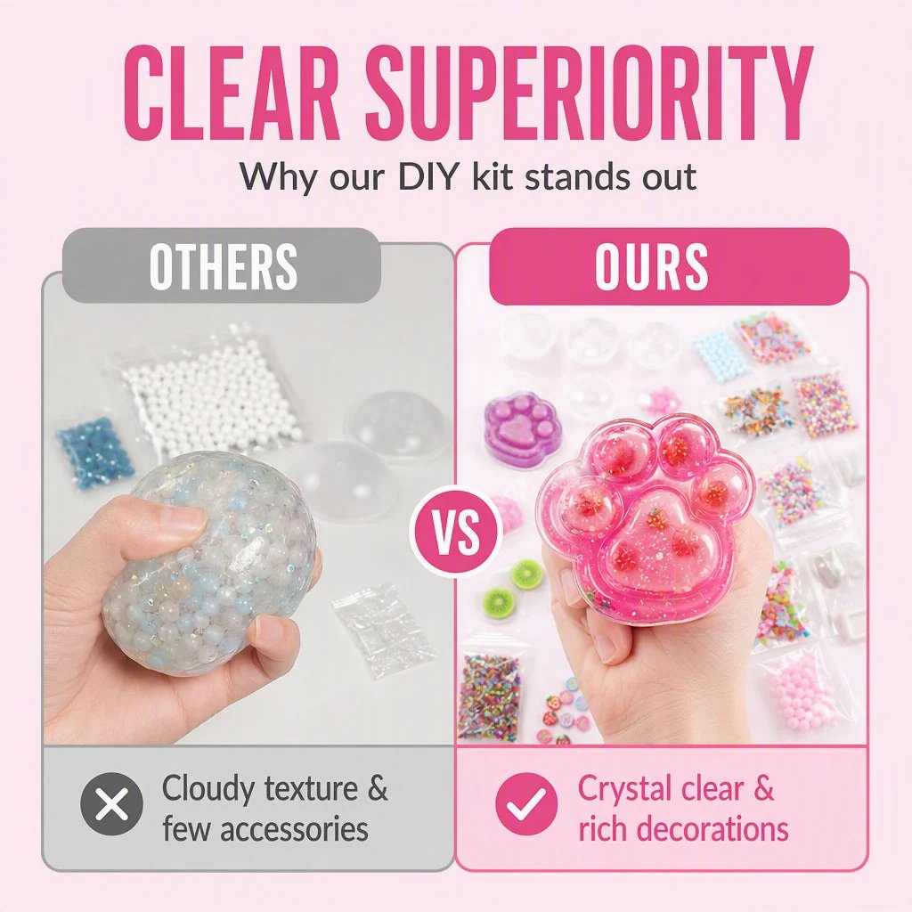 🔥 LIMITED TIME 50% OFF! DIY Fried Ice Squishy Toy Kit with Cat Claw Design for Kids – Creative Sensory Fun & Stress Relief ✨