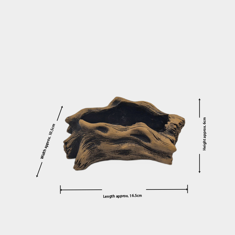 Reptile food and water bowls, driftwood-shaped landscaping bathtubs, small pet fruit puree feeding bowls-vidsheer