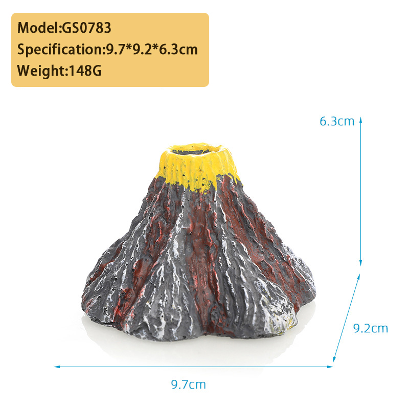 Volcano-shaped resin model (excluding oxygen pump)