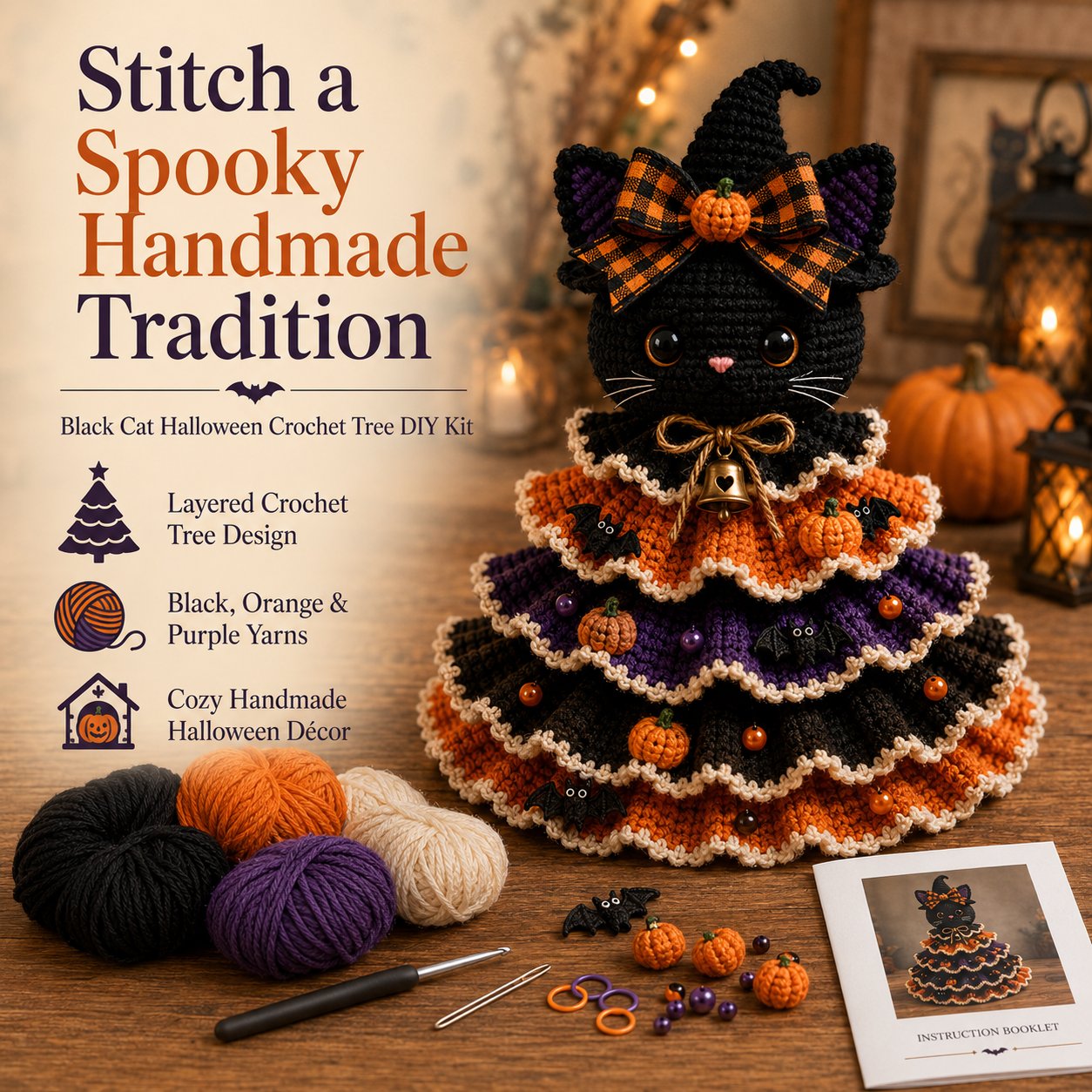 🎃 Halloween Crochet Tabletop Decor DIY Kit