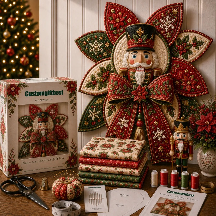 Christmas DIY Quilt Bow Sewing Kit 🎄