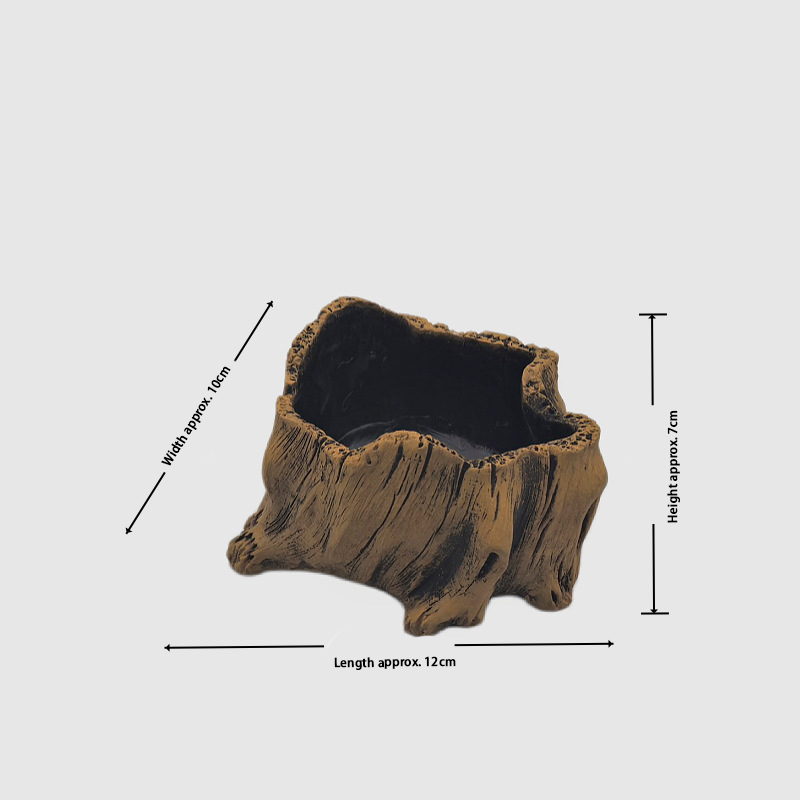 Reptile food and water bowls, driftwood-shaped landscaping bathtubs, small pet fruit puree feeding bowls-vidsheer