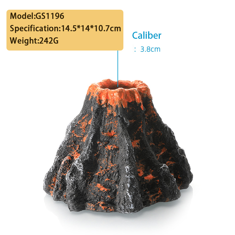 Volcano-shaped resin model (excluding oxygen pump)
