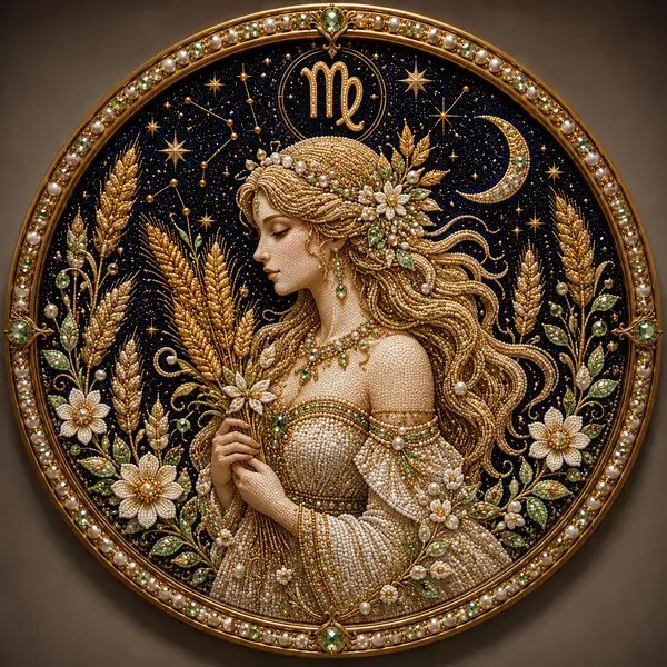 ✨ Premium 3D Pearl 12 Zodiac Signs Art Kit | Luxury Flocked Canvas with Scratch-Resistant Non-Fading Pearl Beads DIY Handmade Astrology Decor ♈🌙💎