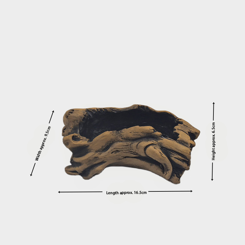 Reptile food and water bowls, driftwood-shaped landscaping bathtubs, small pet fruit puree feeding bowls-vidsheer