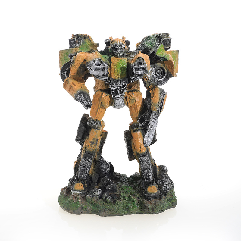 Aquarium landscaping robot, resin landscape aquarium craft, creative ornament, simulated living room decoration.-vidsheer