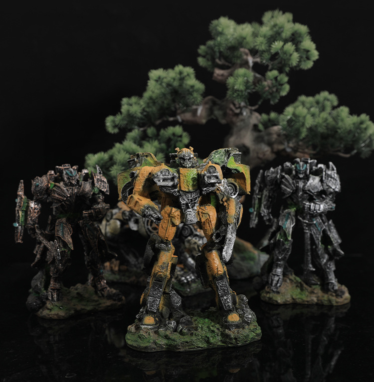 Aquarium landscaping robot, resin landscape aquarium craft, creative ornament, simulated living room decoration.-vidsheer