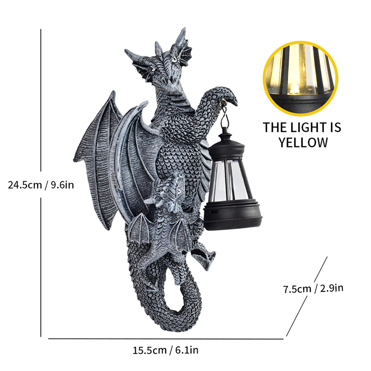 Outdoor garden solar resin ornament, outdoor courtyard wall and balcony decoration, garden tree wall hanging lamp.-vidsheer