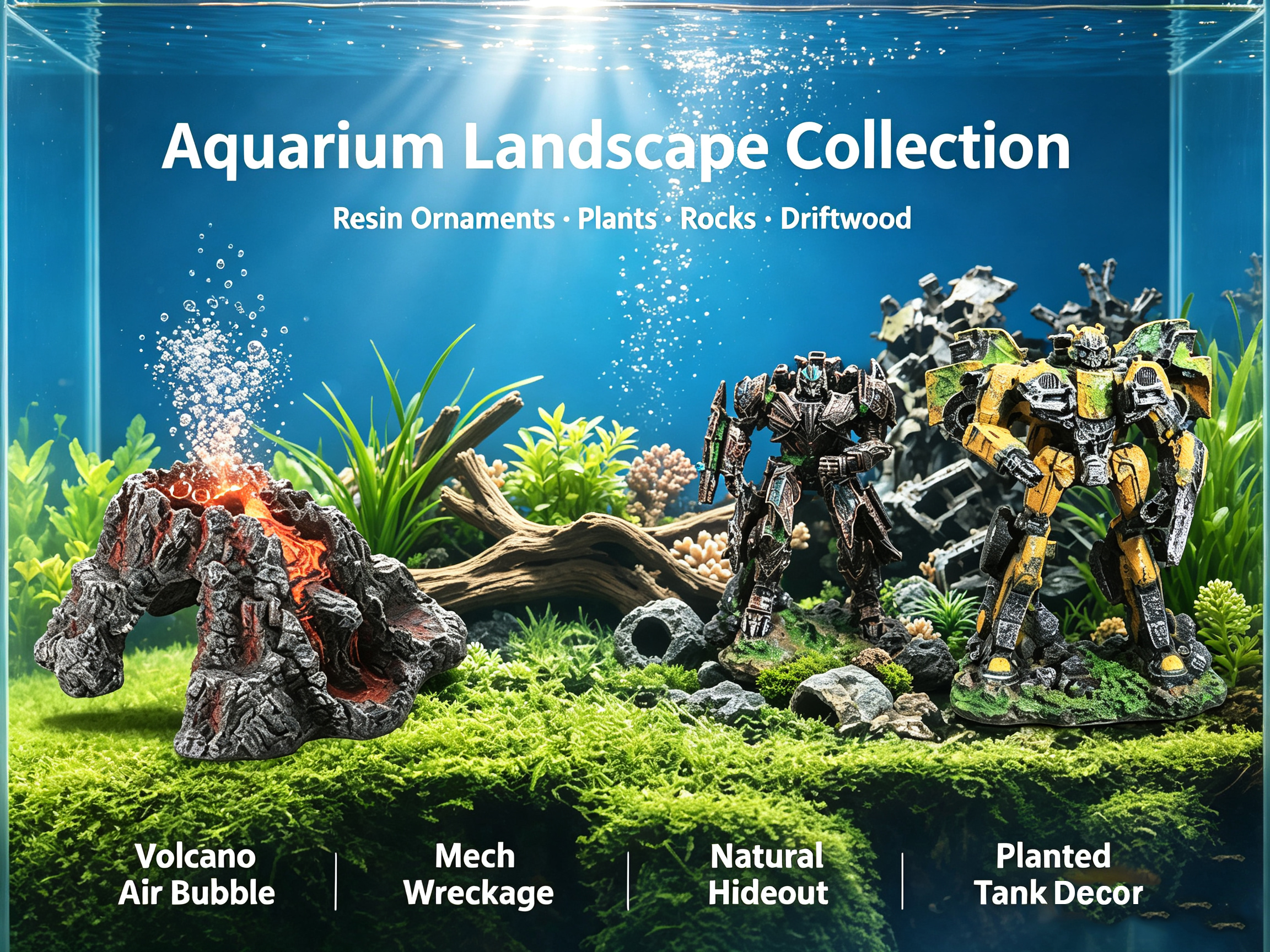 Aquarium landscaping allows you to create your own underwater world according to your own wishes.