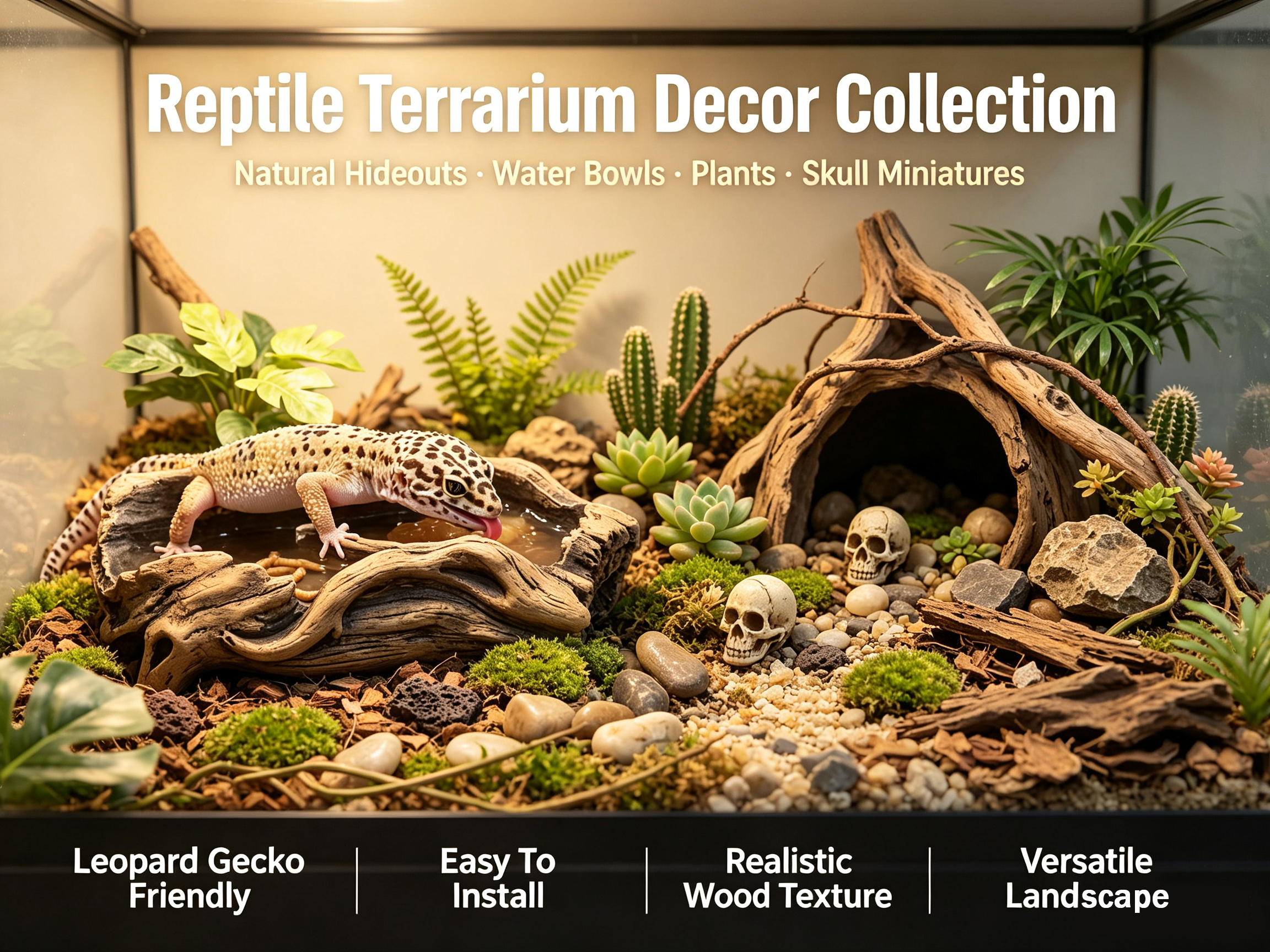 Terrestrial Vivarium Decor for Reptiles