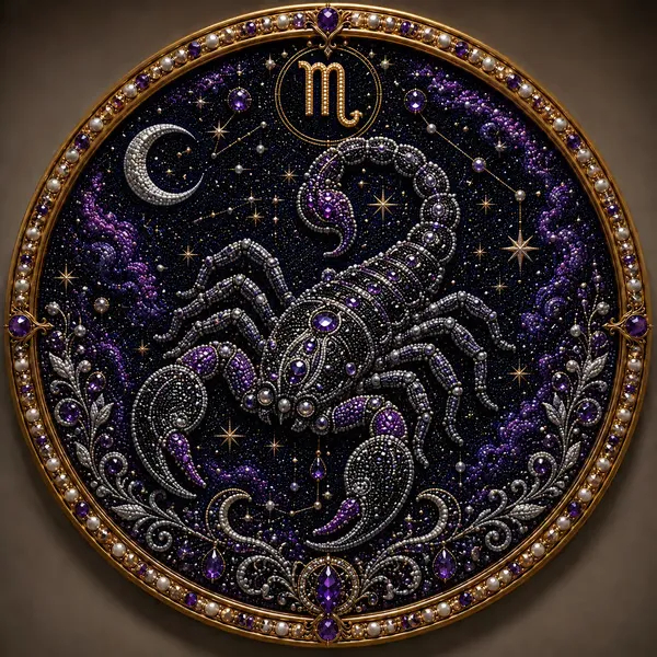 ✨ Premium 3D Pearl 12 Zodiac Signs Art Kit | Luxury Flocked Canvas with Scratch-Resistant Non-Fading Pearl Beads DIY Handmade Astrology Decor ♈🌙💎