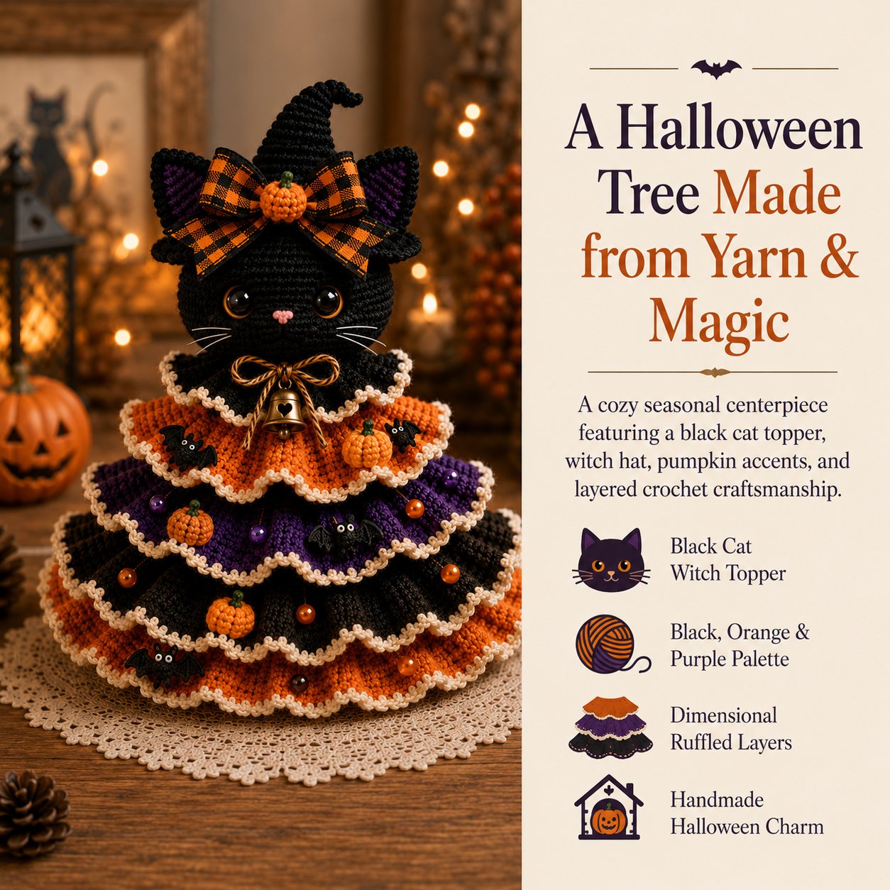 🎃 Halloween Crochet Tabletop Decor DIY Kit