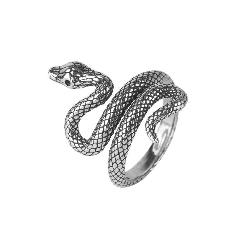 Serpent Guardian S925 Sterling Silver Vintage 3D Snake Ring