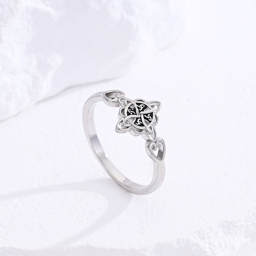 Sacred Guardian S925 Sterling Silver Celtic Witch Knot Ring