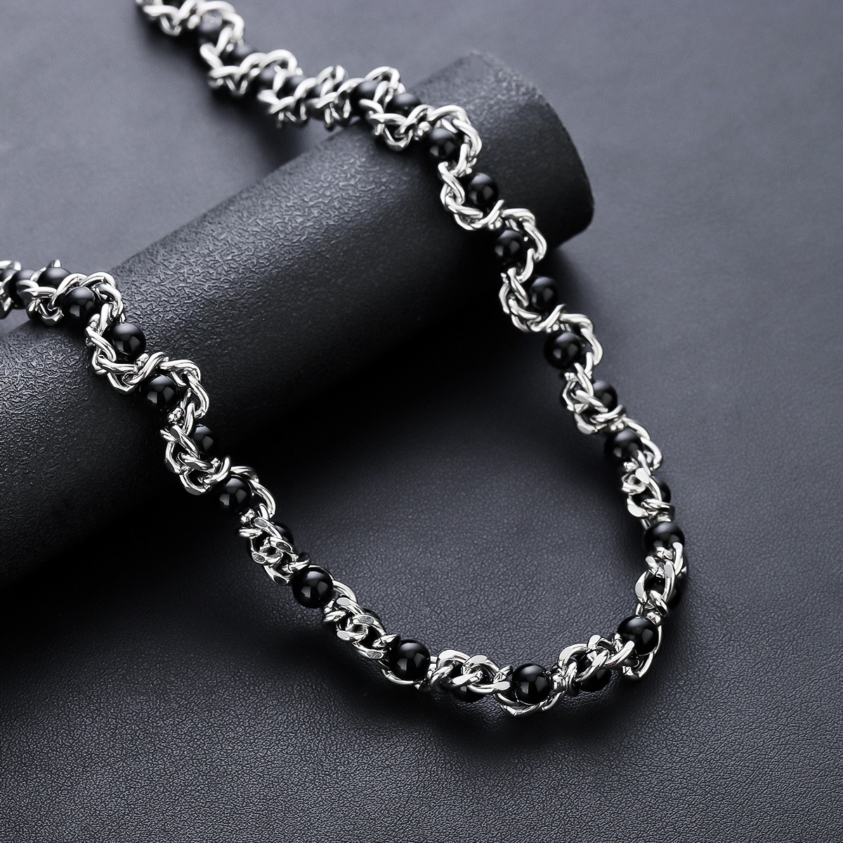Modern Weave S925 Silver Pearl Necklace Bracelet Set