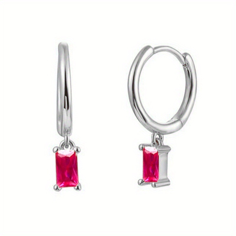 Rainbow Dopamine 14K Gold S925 Silver Colorful Gemstone Stacking Earrings Set