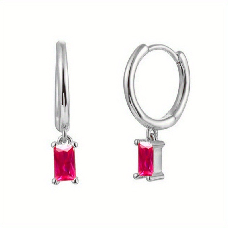 Rainbow Dopamine 14K Gold S925 Silver Colorful Gemstone Stacking Earrings Set