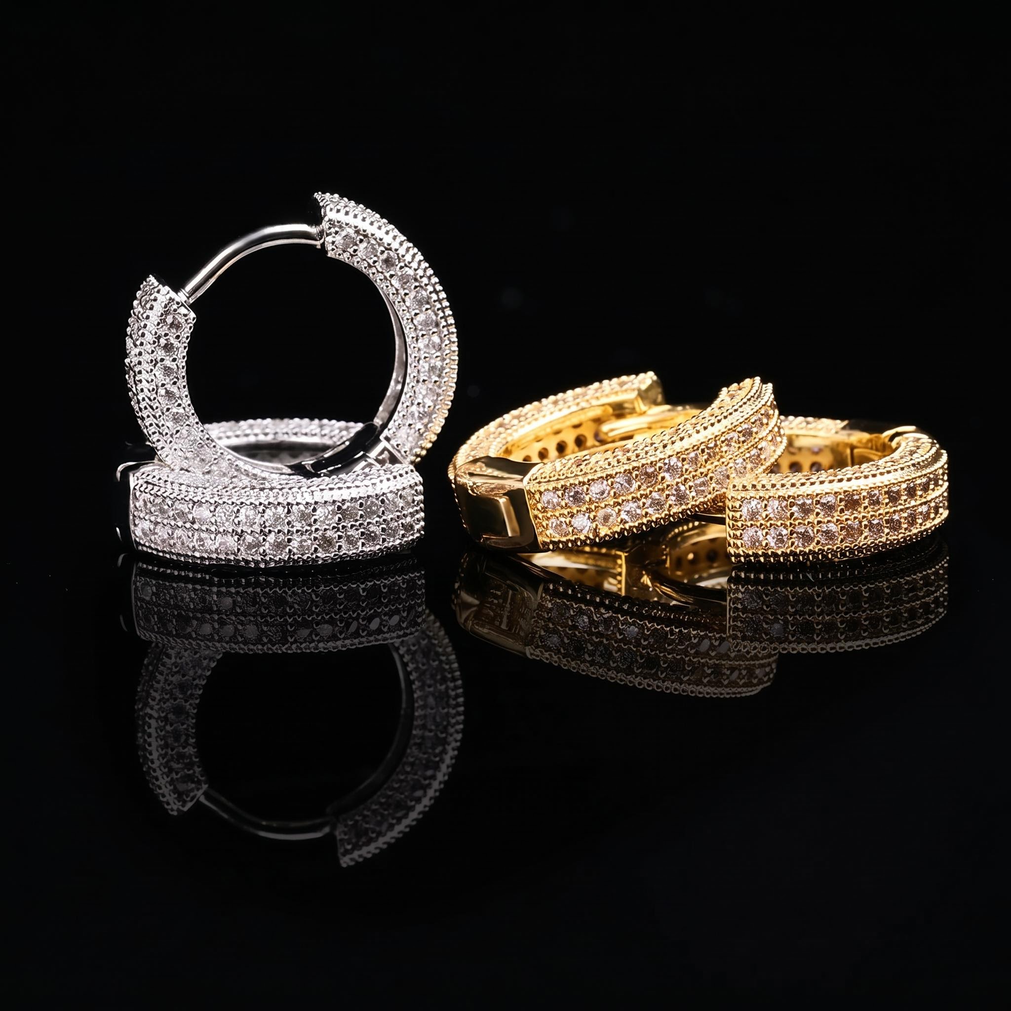 iced out jewelry wholesale Hoop Earring