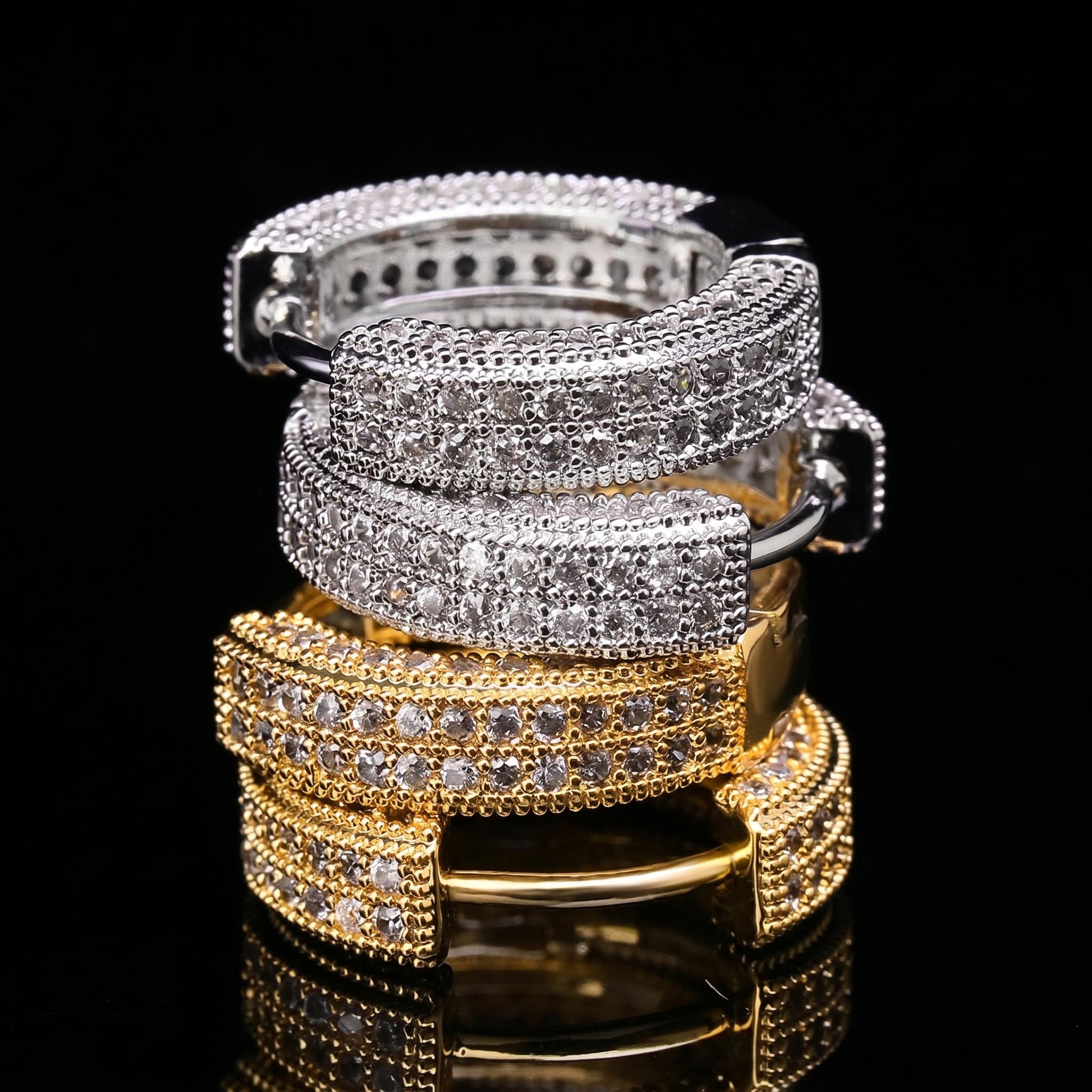 iced out jewelry wholesale Hoop Earring