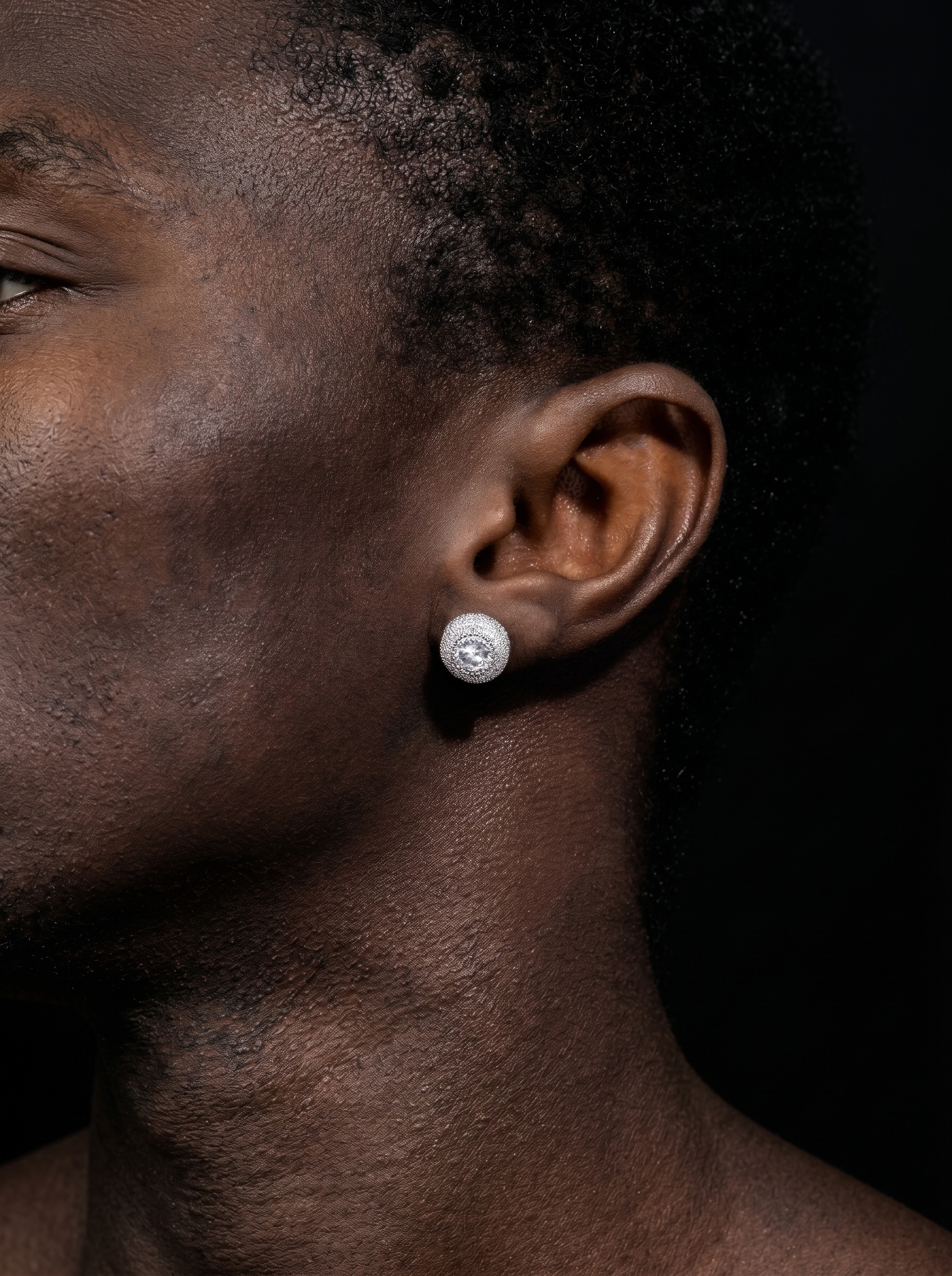 Wholesale of zircon hip-hop stud accessories E3089