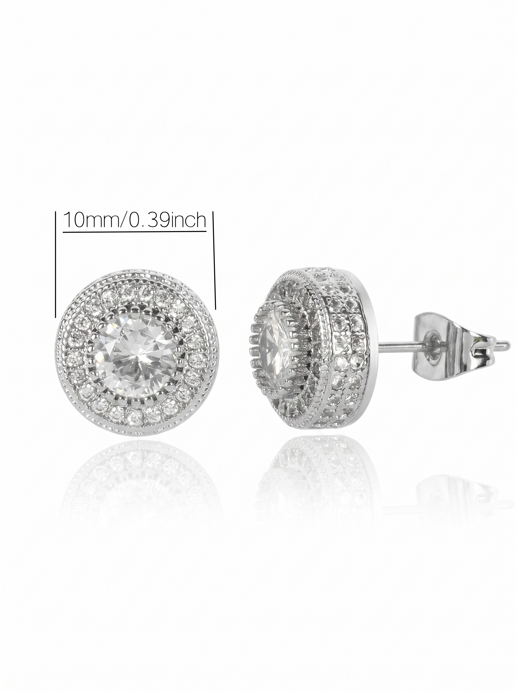 Wholesale of zircon hip-hop stud accessories E3089
